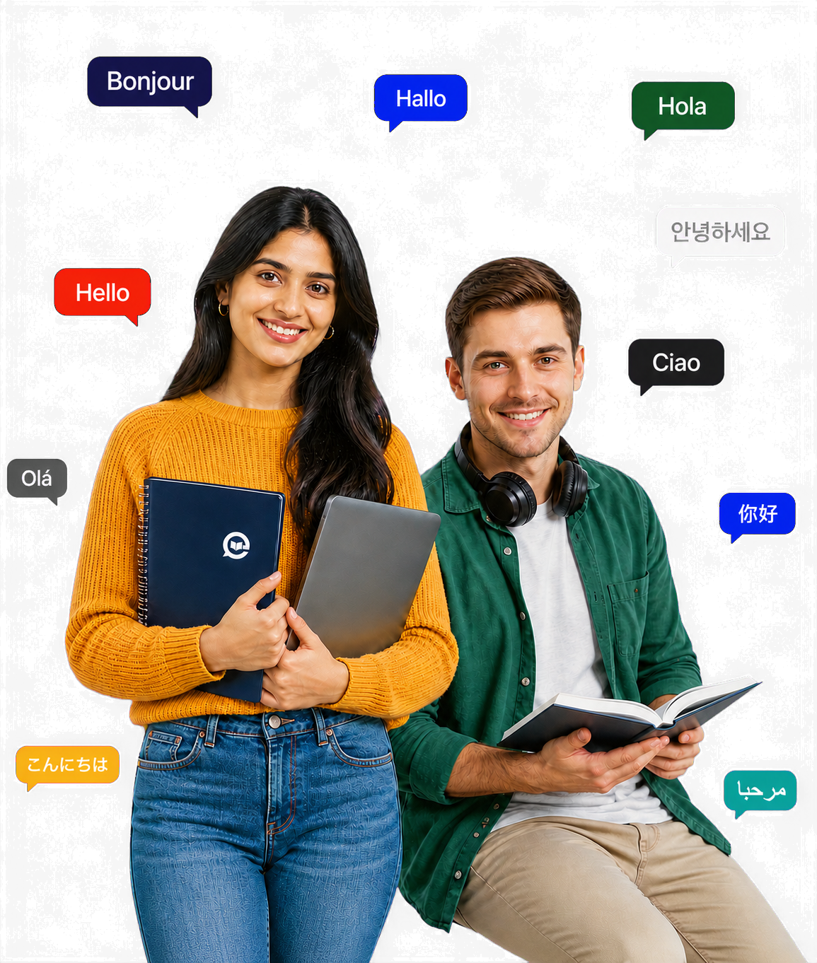 Language learners preparing for international certification